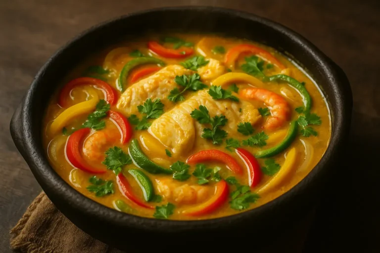 Moqueca de peixe com leite de coco