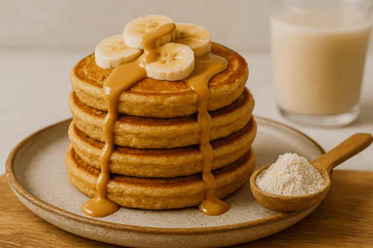 Panqueca Proteica de Banana com Whey
