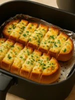 Pao de alho com queijo na air fryer