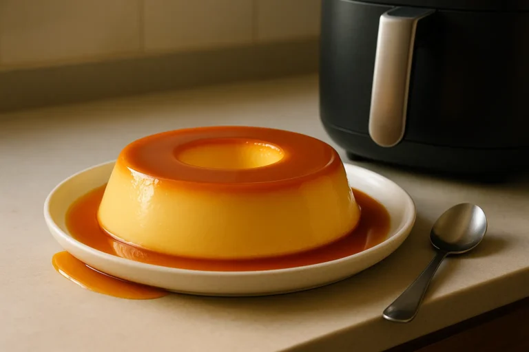 Pudim de leite condensado na air fryer