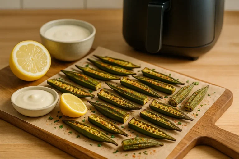 Quiabo na air fryer