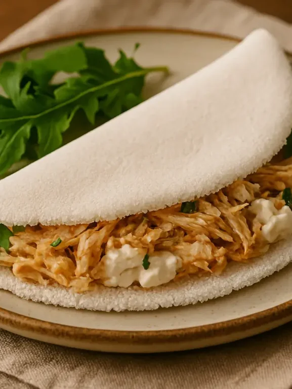 Tapioca fit de frango com cottage