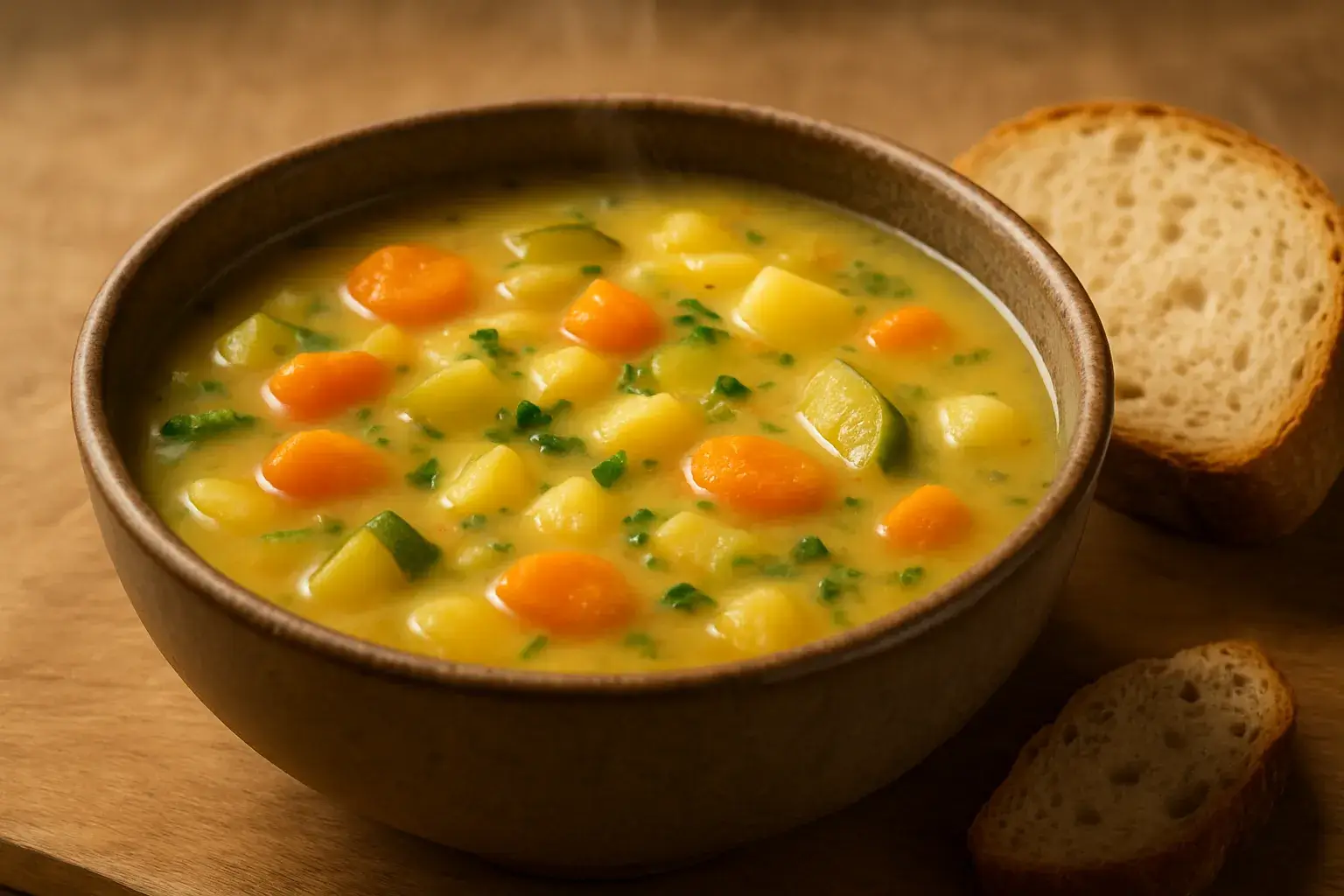Sopa cremosa de legumes da estação (nutritiva e barata)