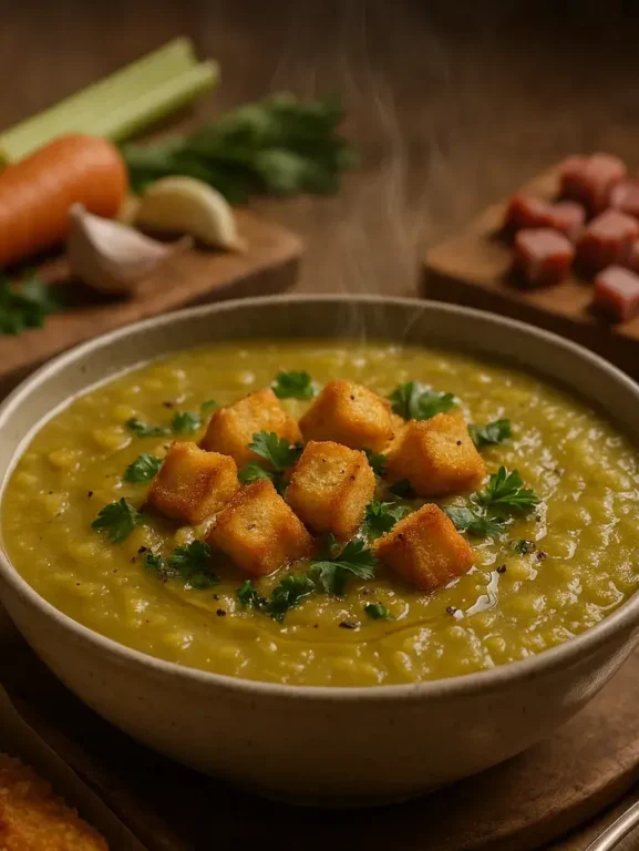 Sopa de ervilha cremosa