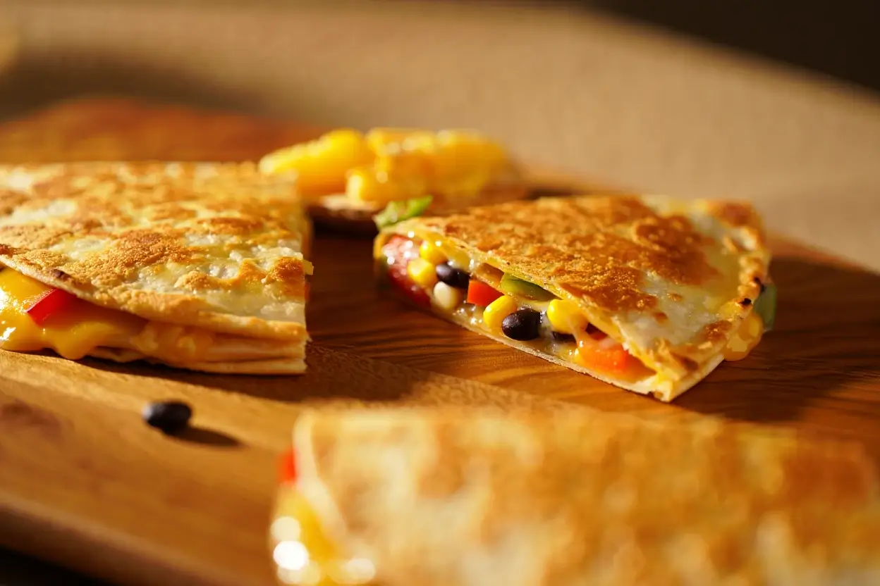Quesadillas de queijo e feijão