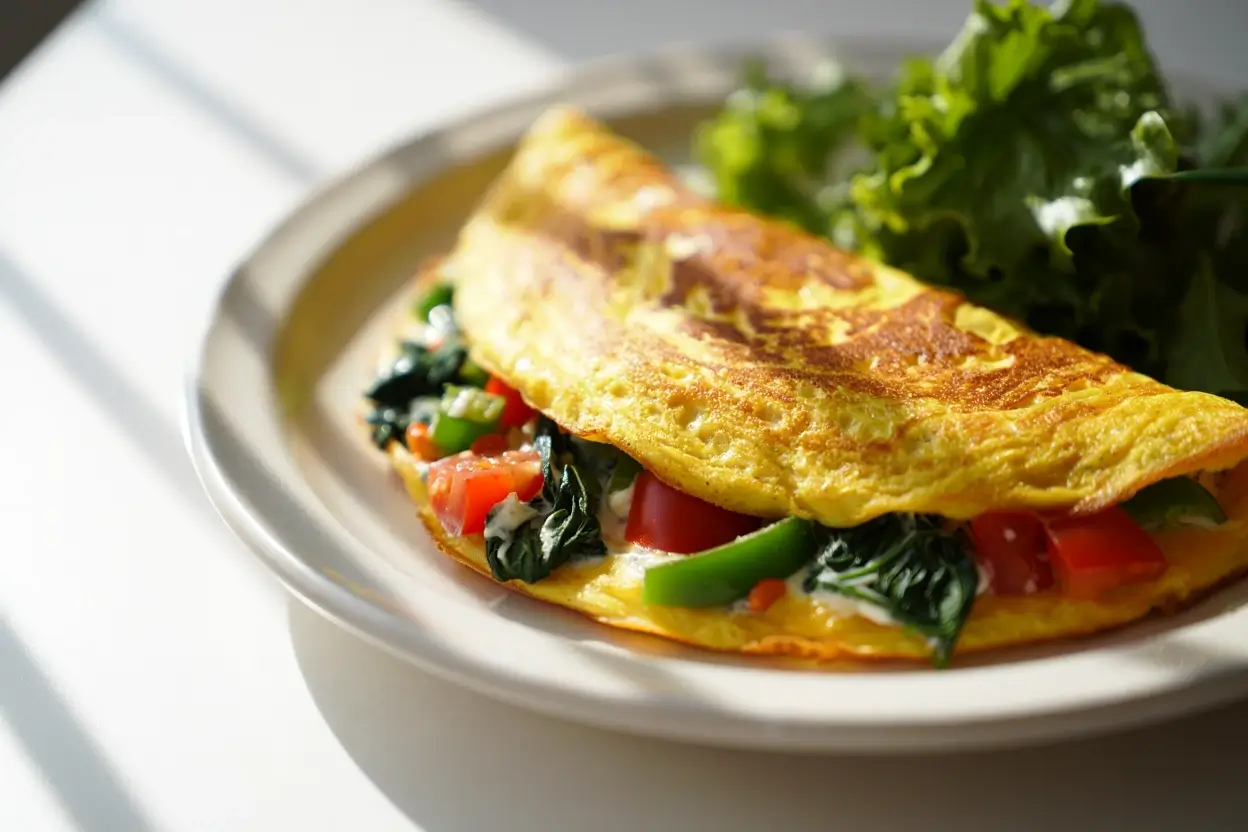 Omelete com legumes