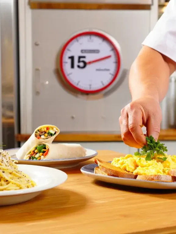 Receitas prontas em 15 minutos